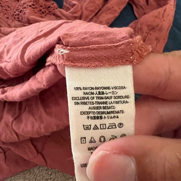 Free people medium pink blouse - Picture 7 of 9